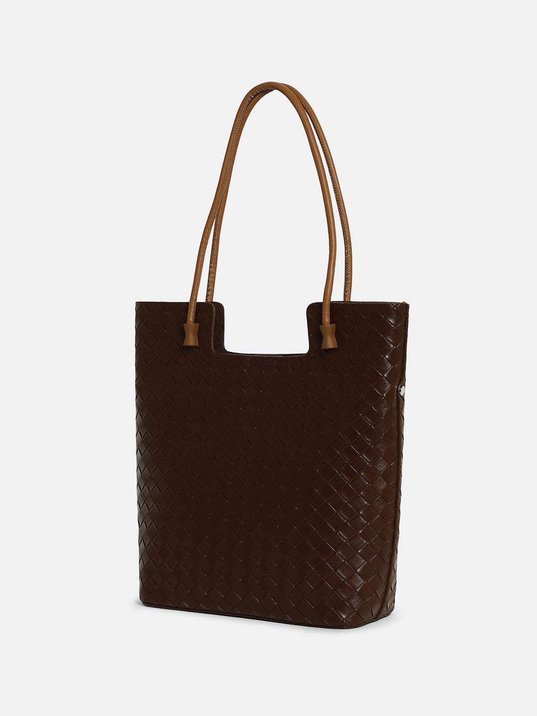 The Weave Tote Bag - Mocha Brown