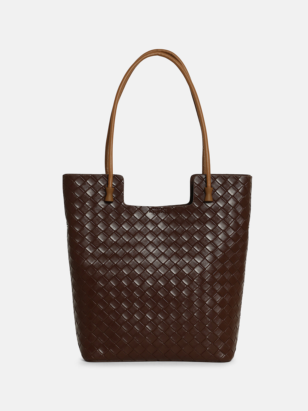 The Weave Tote Bag - Mocha Brown