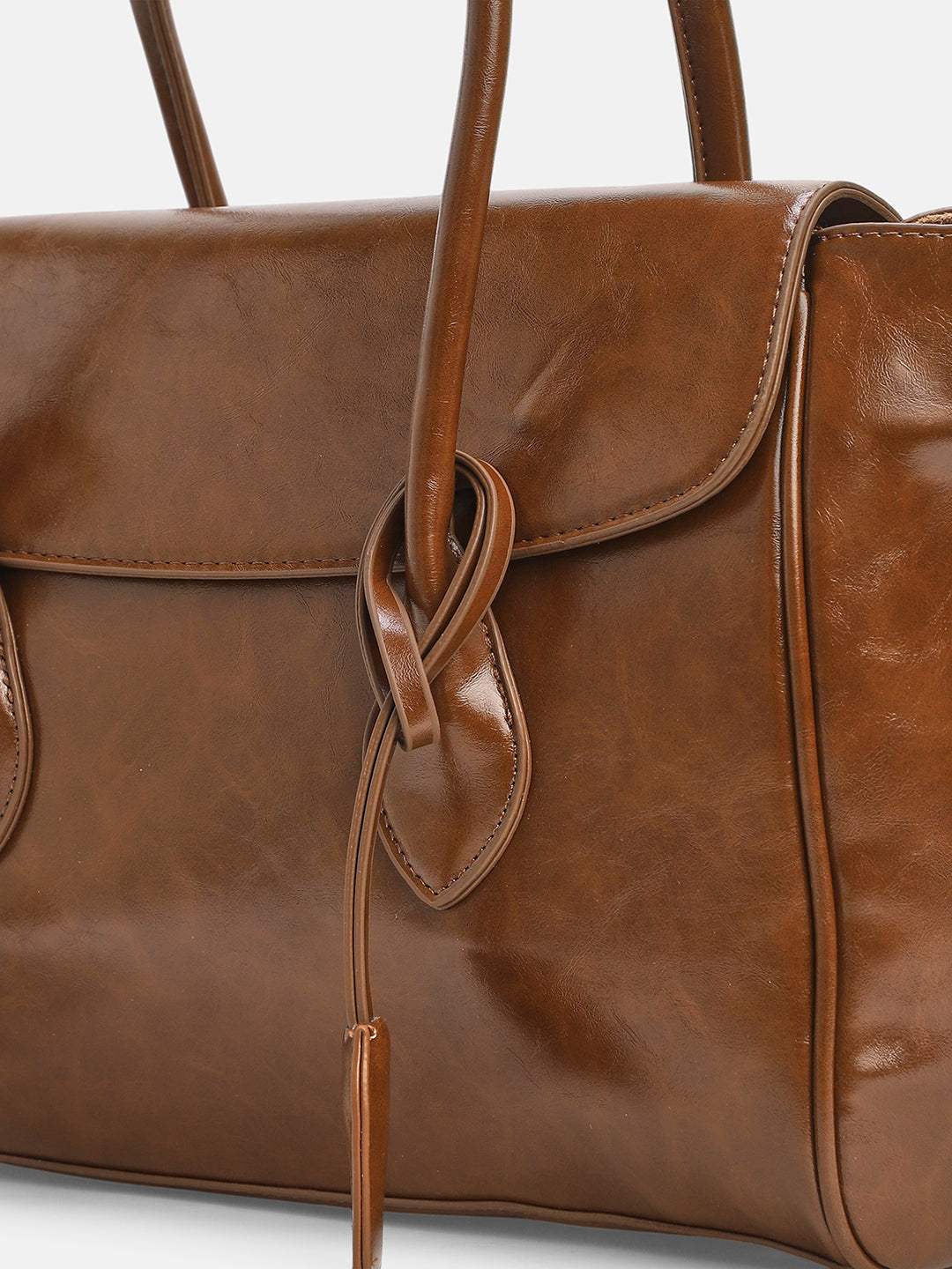 The Large Medis Satchel Bag - Chocolate Brown