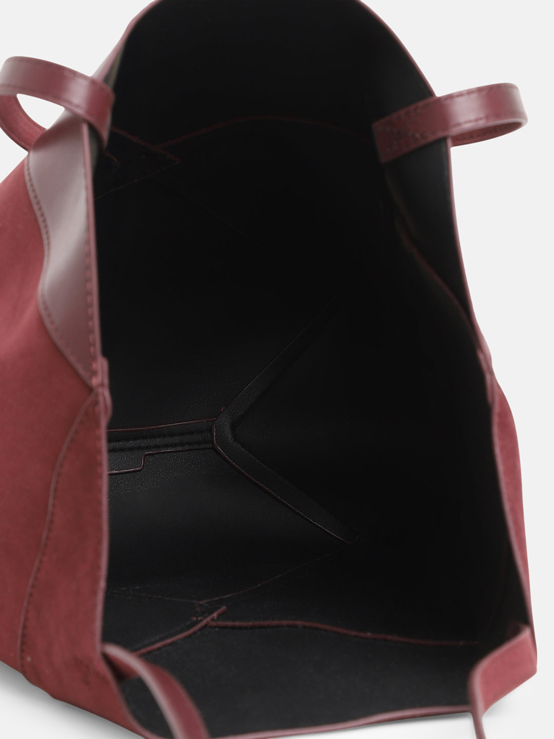 The Velouré Tote Bag - Burgundy Red