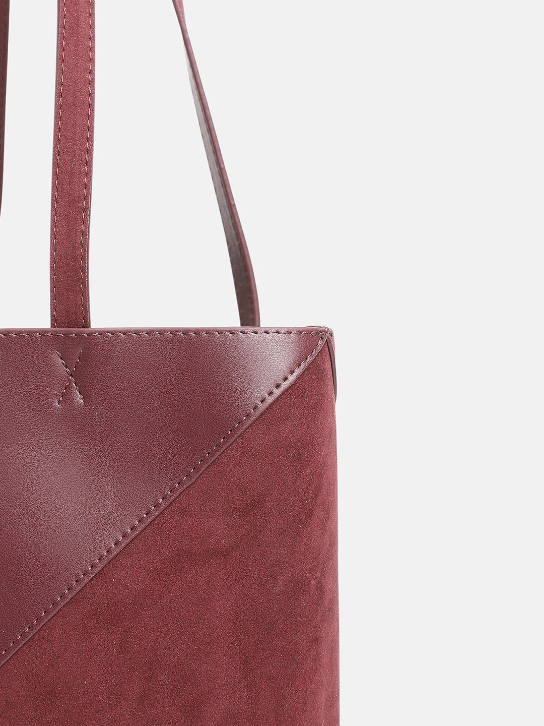 The Velouré Tote Bag - Burgundy Red