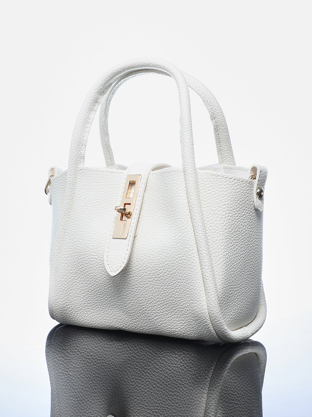 The Galleria Hand Bag - Ivory White