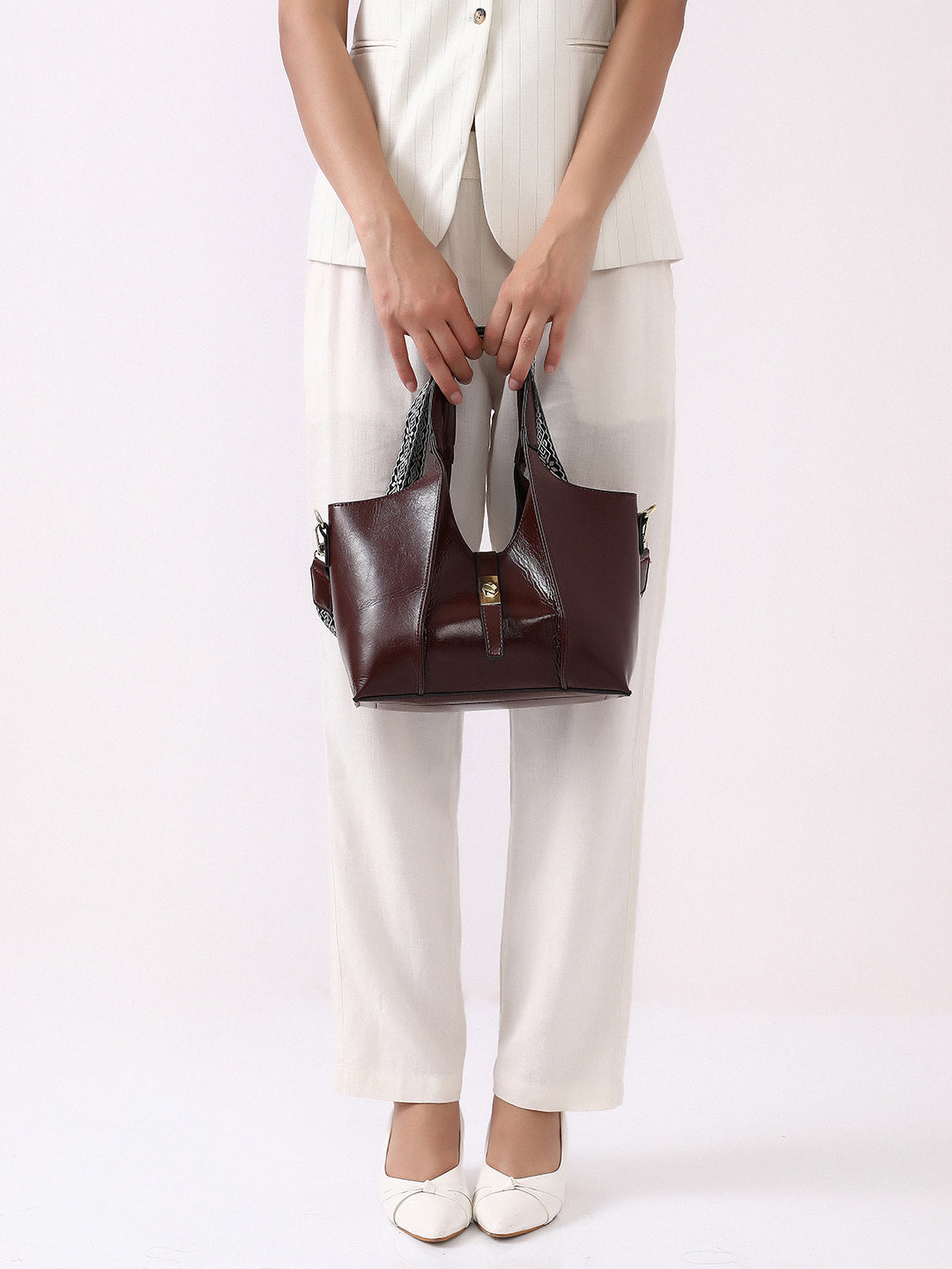 The Foldara Hand Bag - Mocha Brown