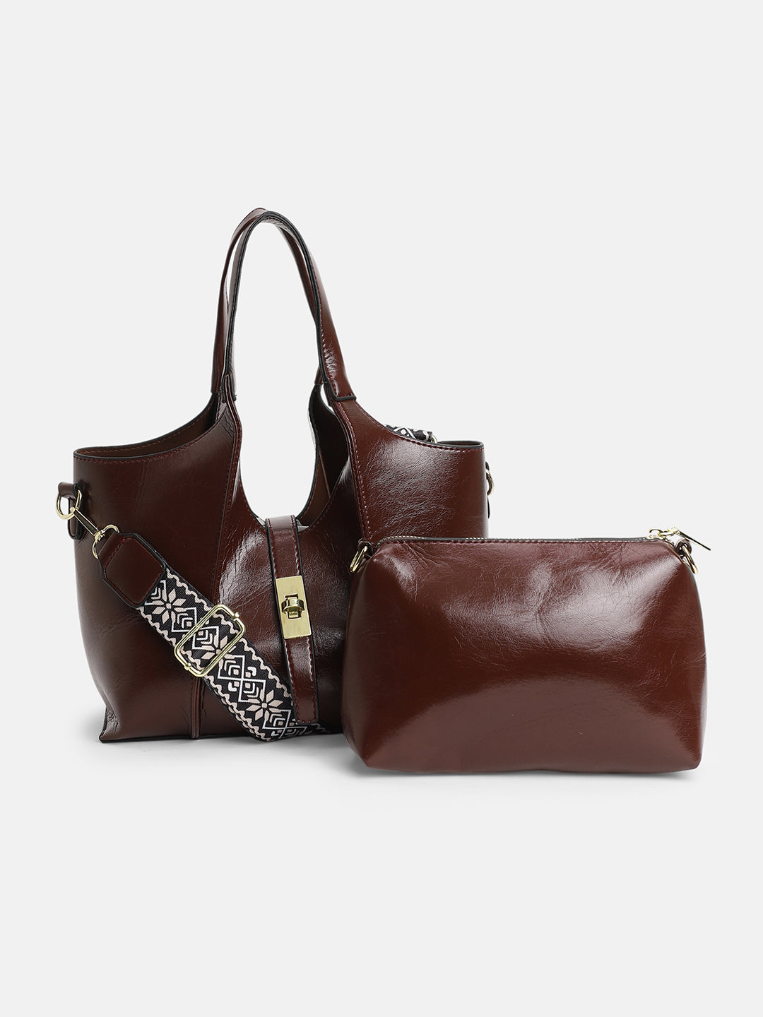 The Foldara Hand Bag - Mocha Brown