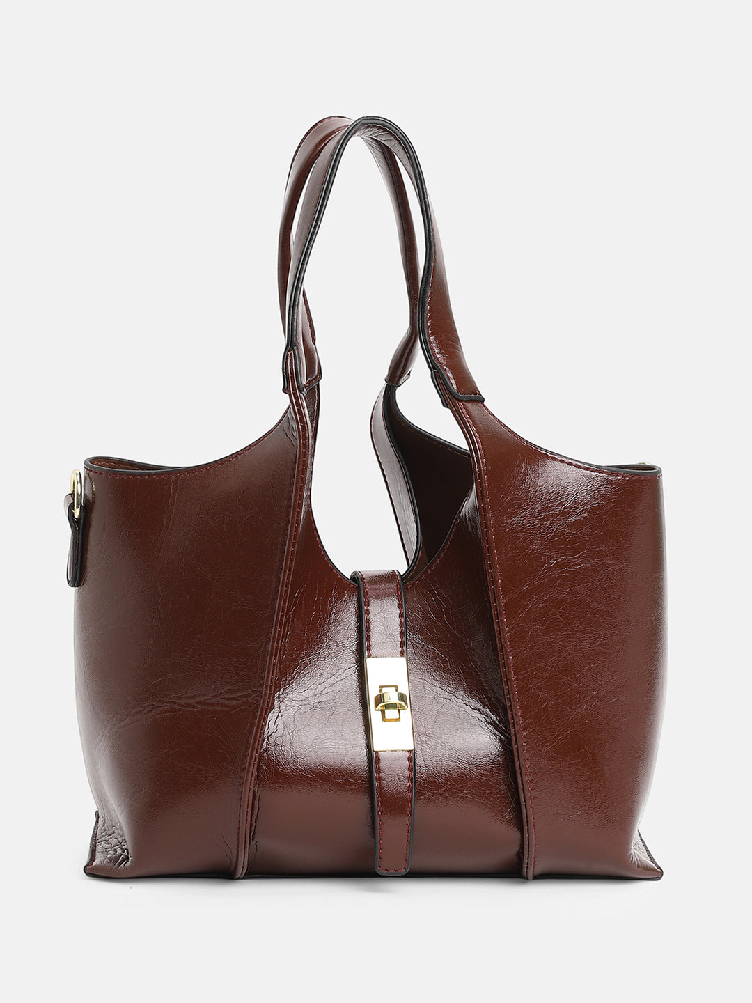 The Foldara Hand Bag - Mocha Brown