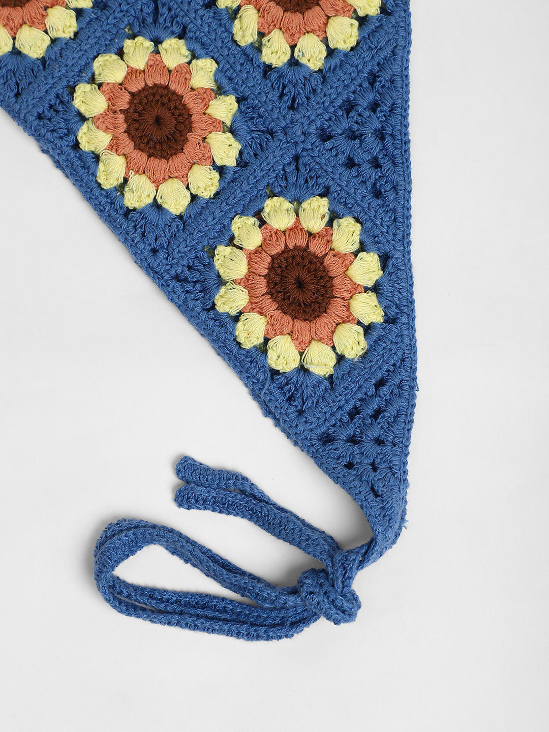 Daisy Crochet Head Scarf