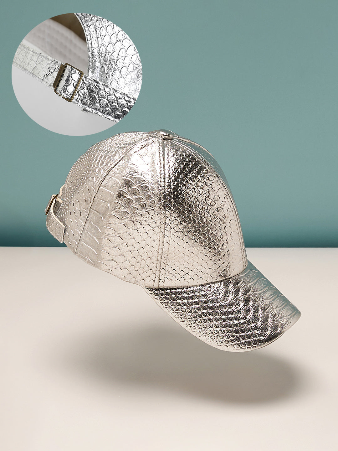 The Croc Baseball Cap - Metallic Silver