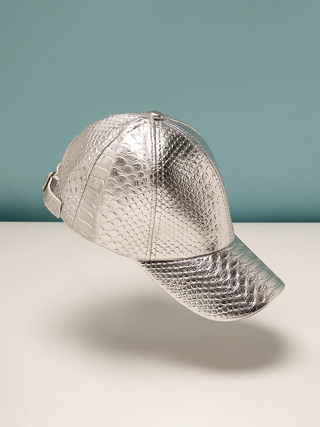 The Croc Baseball Cap - Metallic Silver