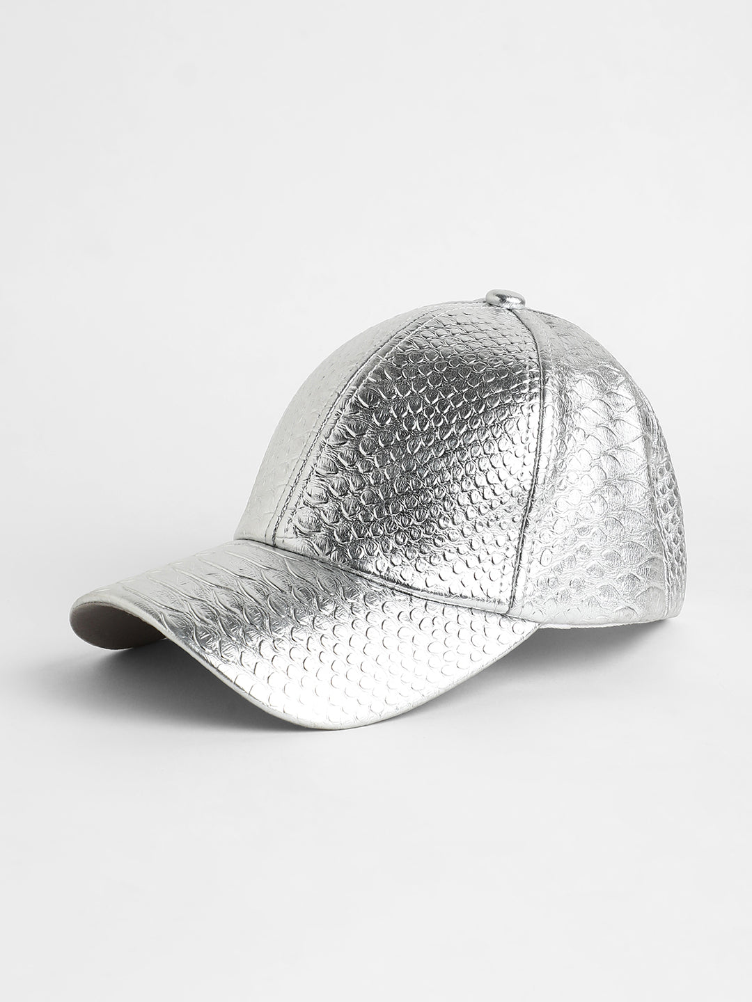 The Croc Baseball Cap - Metallic Silver