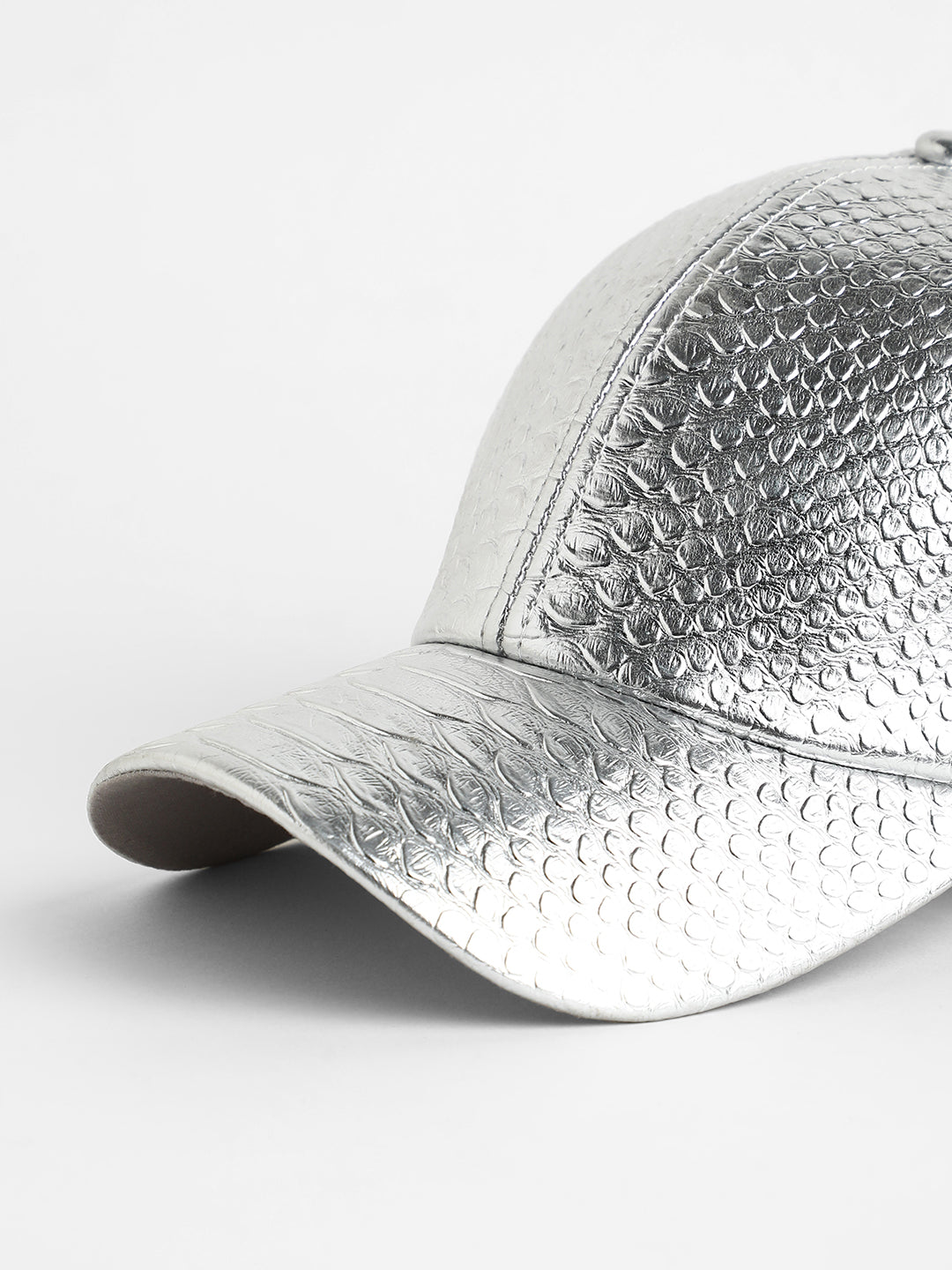 The Croc Baseball Cap - Metallic Silver