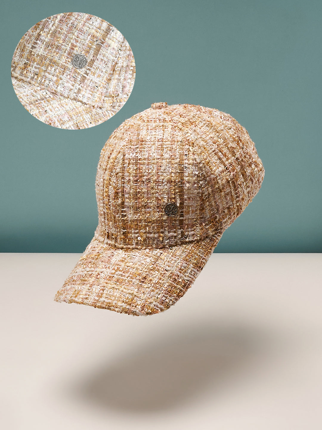 The Boucle Baseball Cap - Sand Beige