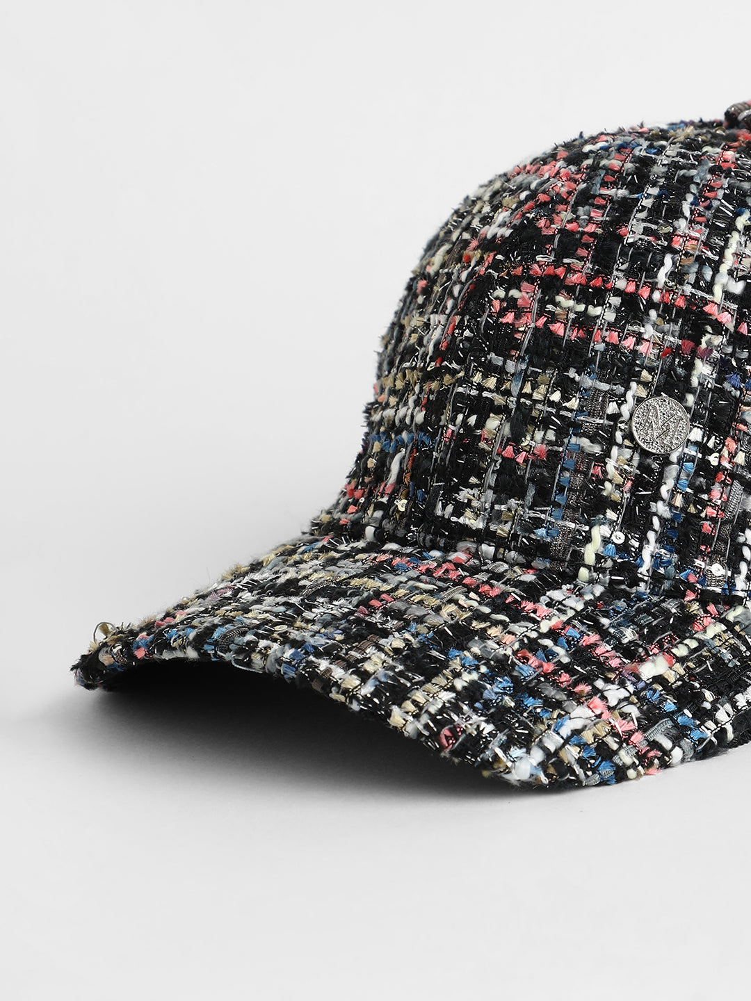 The Boucle Baseball Cap - Midnight Black