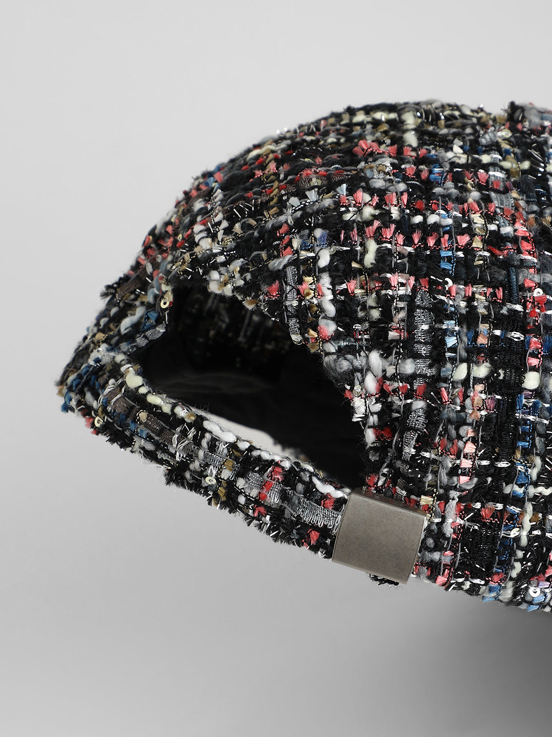 The Boucle Baseball Cap - Midnight Black