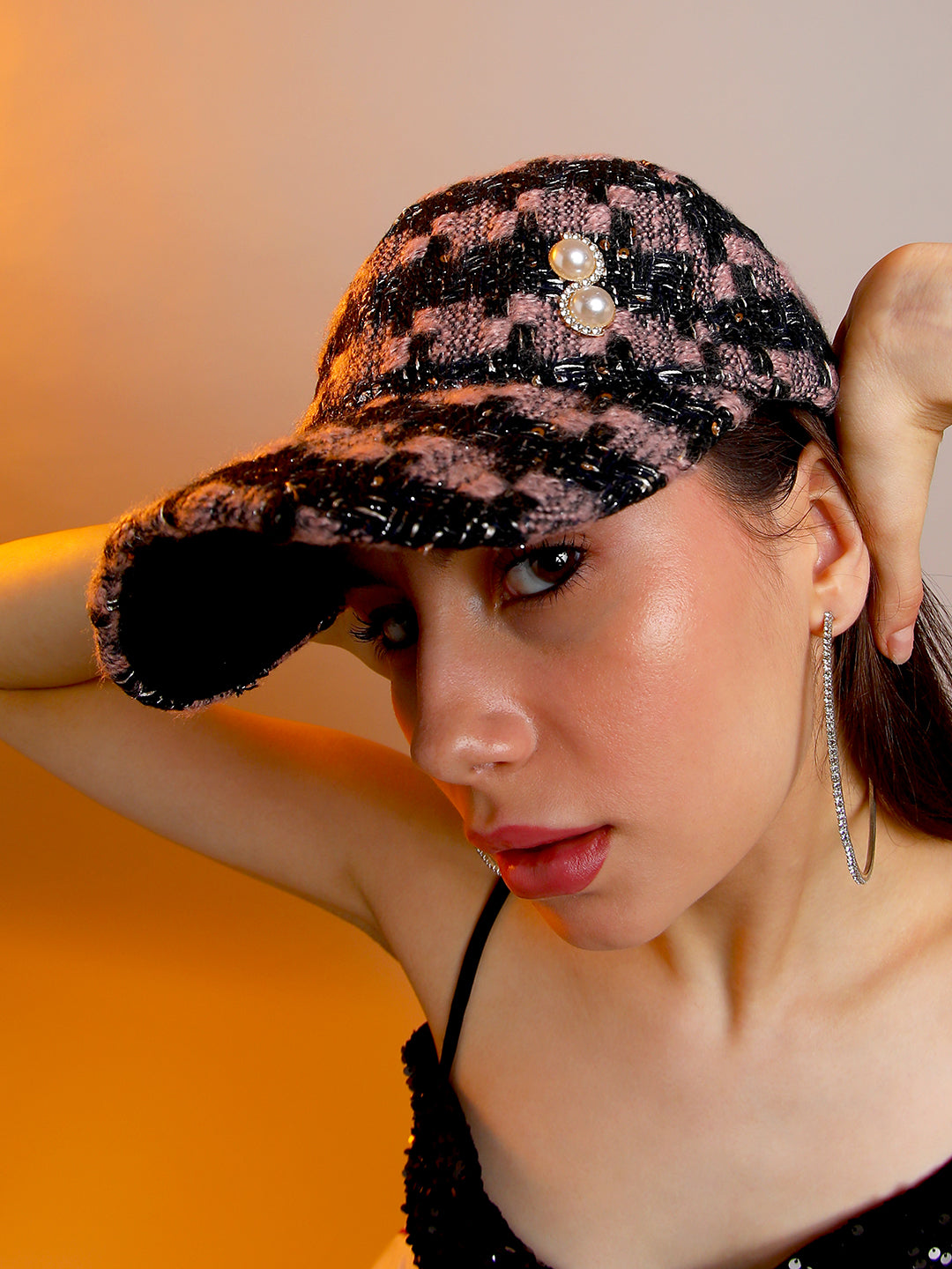 Embellished Weave Baseball Cap