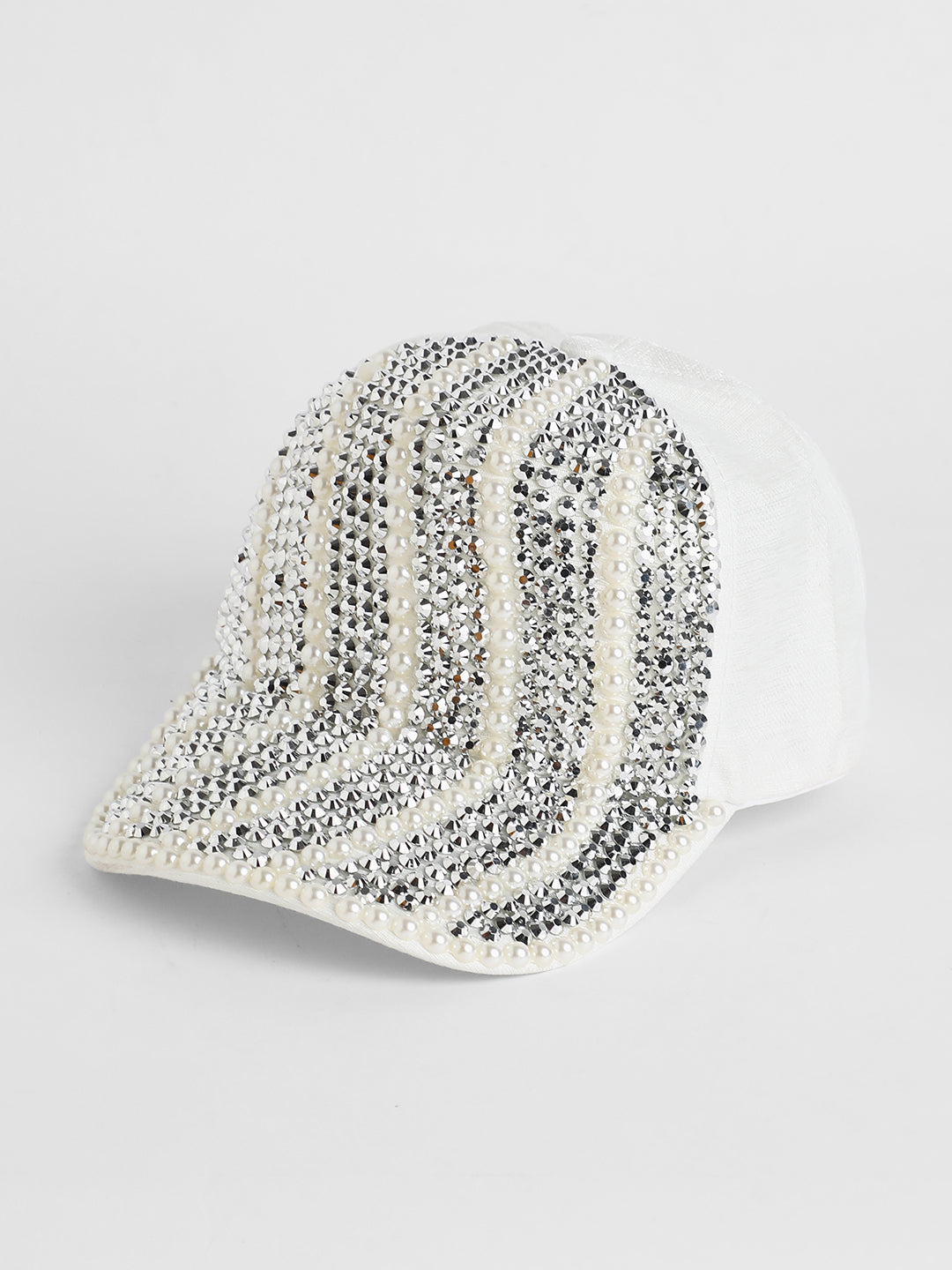 Striped Studded Baseball Cap