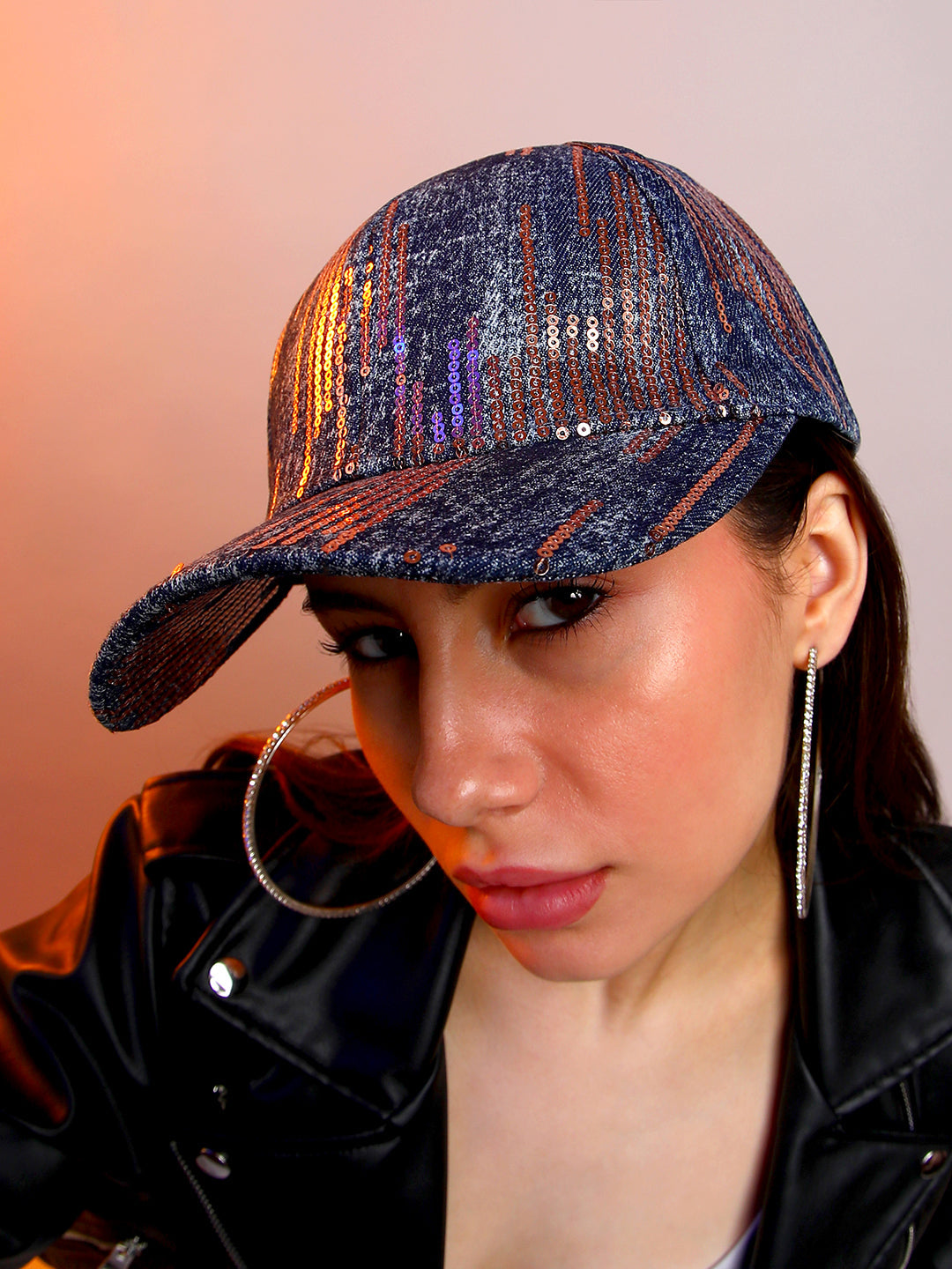 Heathered Sequin Baseball Cap