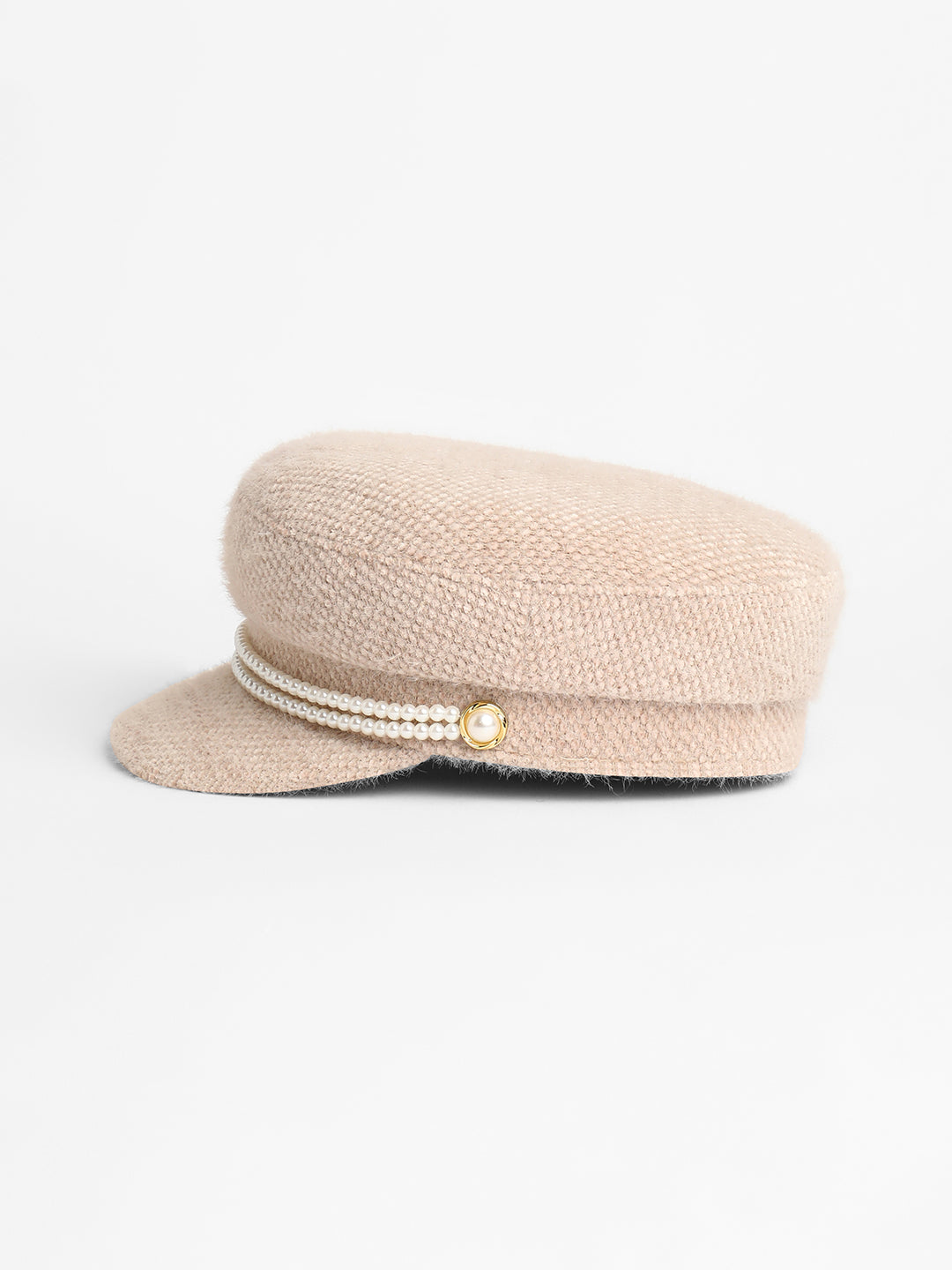 Women's Pearl-Lined Breton Cap - Saltbox Beige