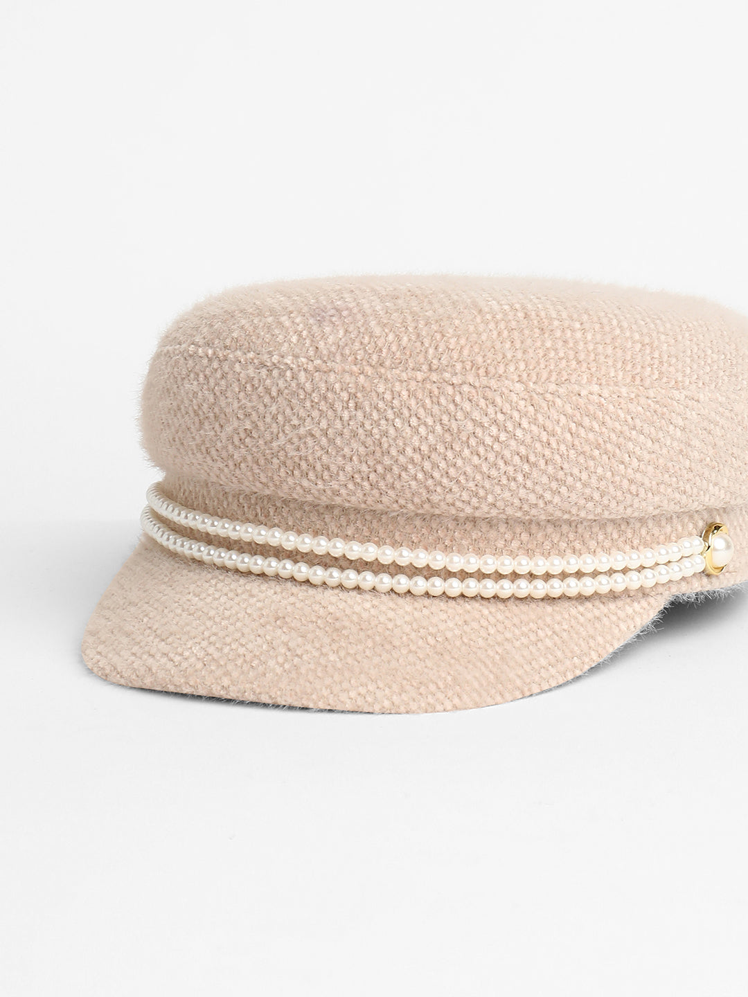 Women's Pearl-Lined Breton Cap - Saltbox Beige