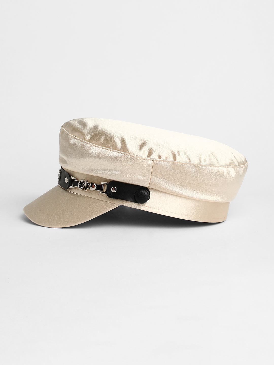 Women's Embellished Satin Bakerboy Cap - Saltbox Beige