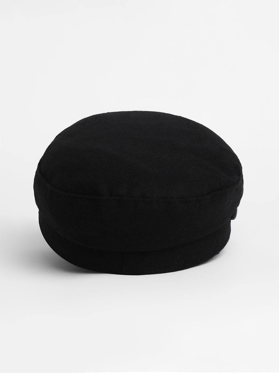 Women's Embellish-Lined Breton Cap - Midnight Black