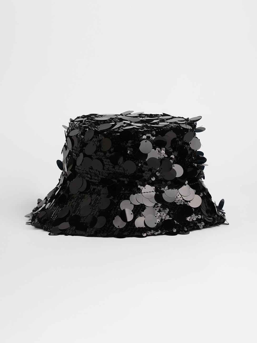 Maxi Sequin Bucket Hat - Onyx Black