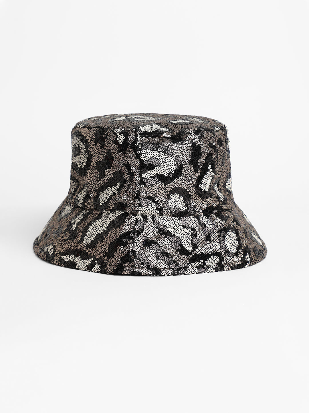 Women's Sequin Leopard Bucket Hat - Antique Gold