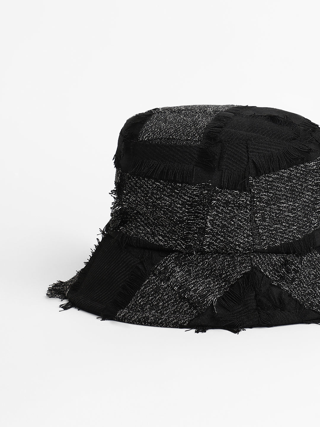 Women's Distressed Bucket Hat - Midnight Black