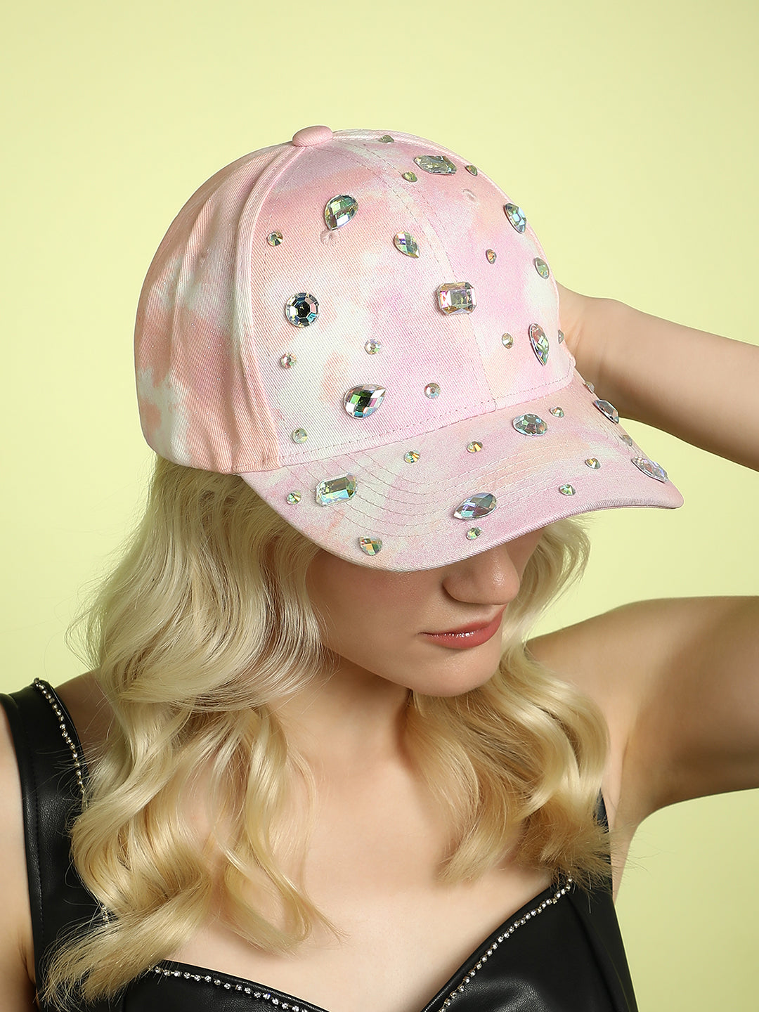 Women's Crystal Ombre Basketball Cap - Pastel Pink