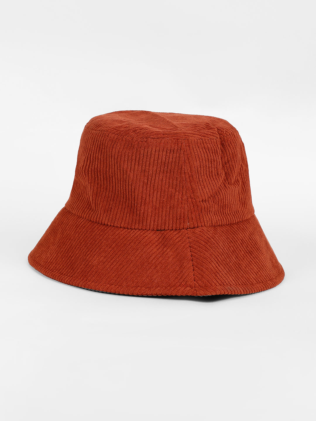 Solid Corduroy Bucket Hat - Terrcotta Brown