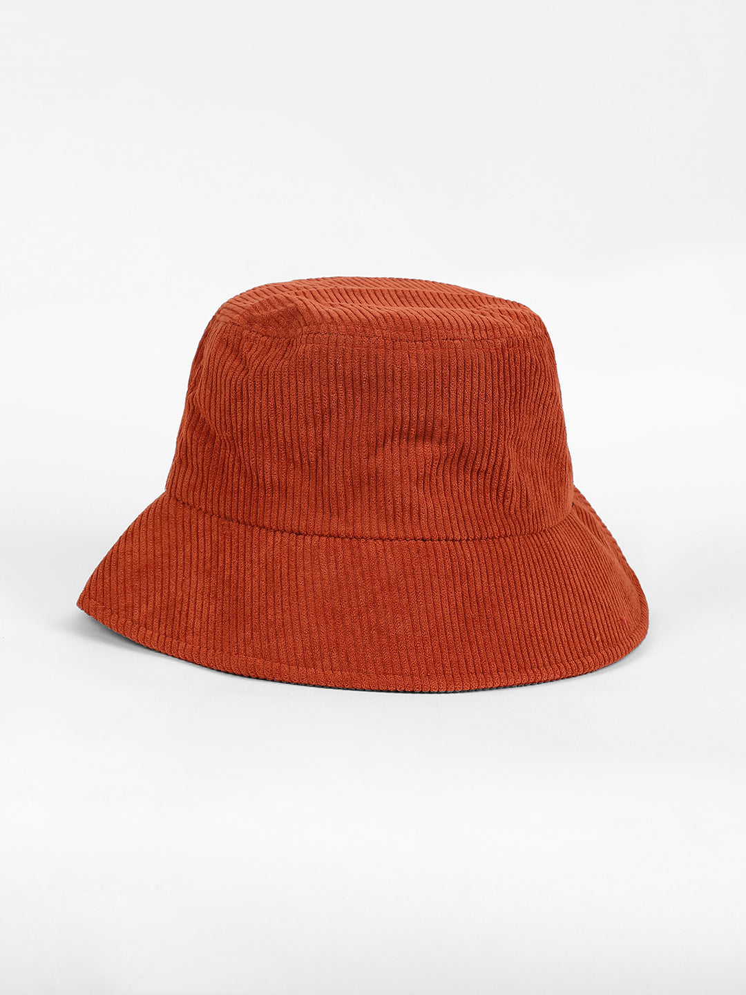 Solid Corduroy Bucket Hat - Terrcotta Brown