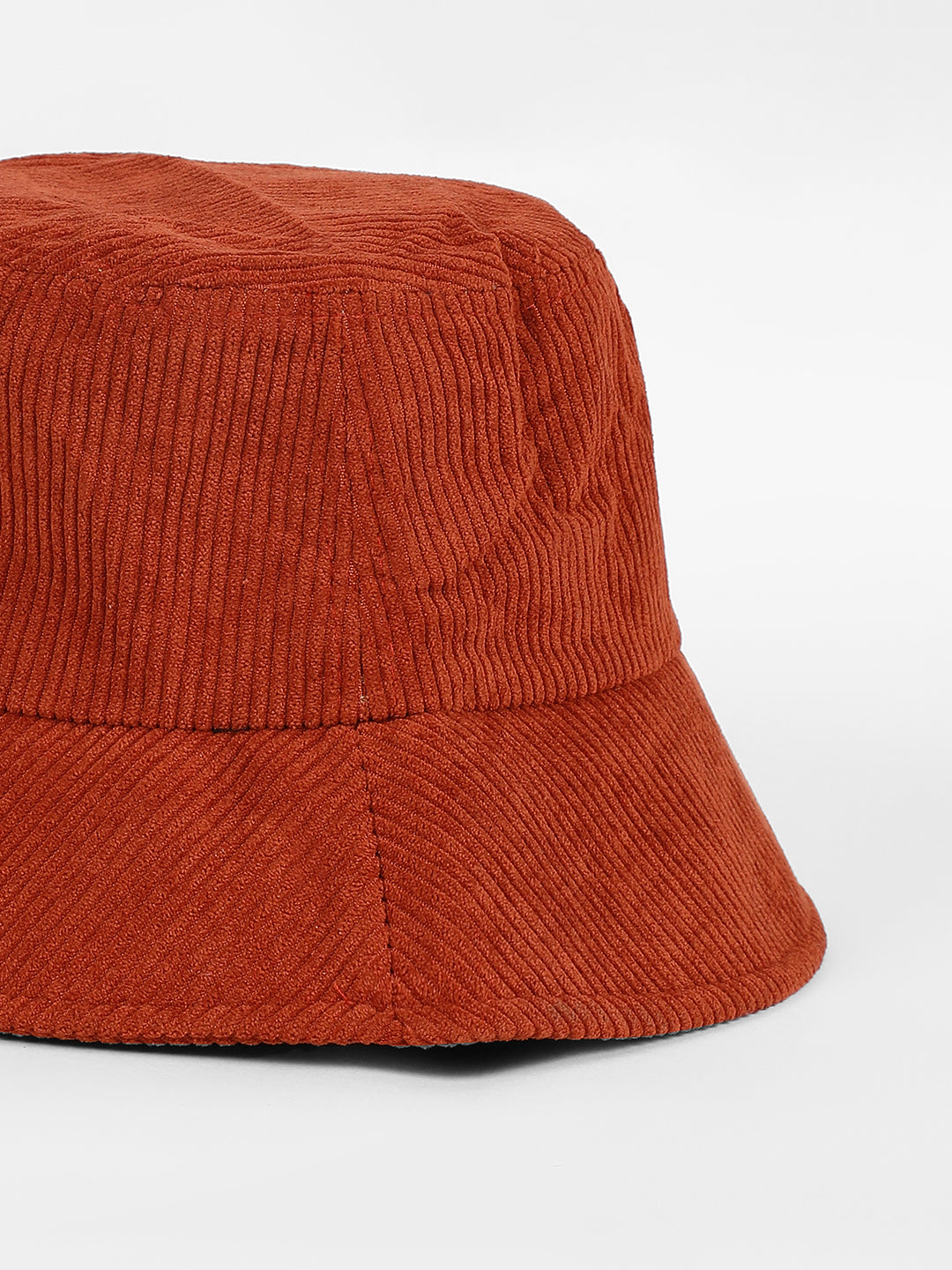 Solid Corduroy Bucket Hat - Terrcotta Brown