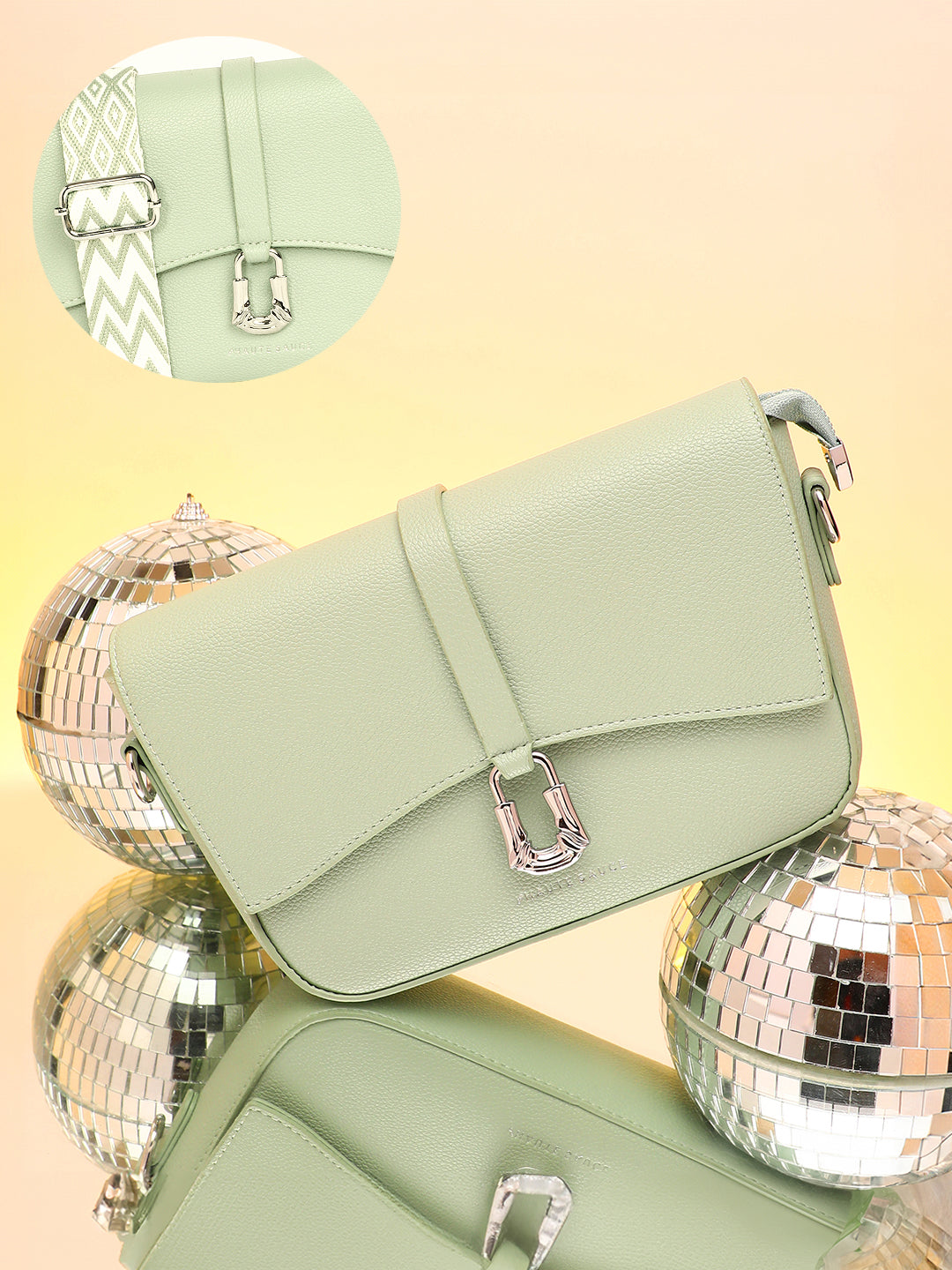 The Hanging Buckle Sling Bag - Pistachio Green