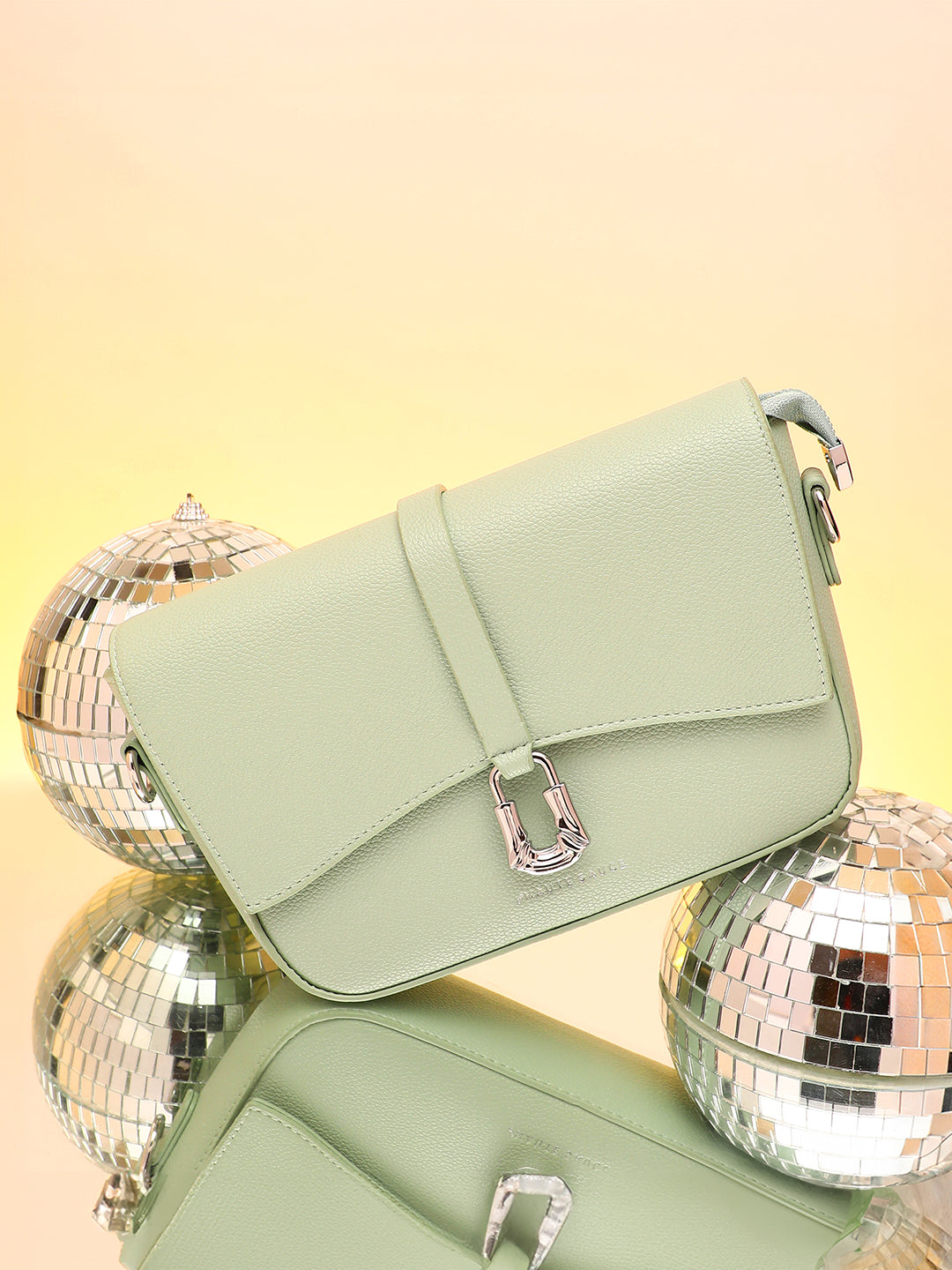 The Hanging Buckle Sling Bag - Pistachio Green