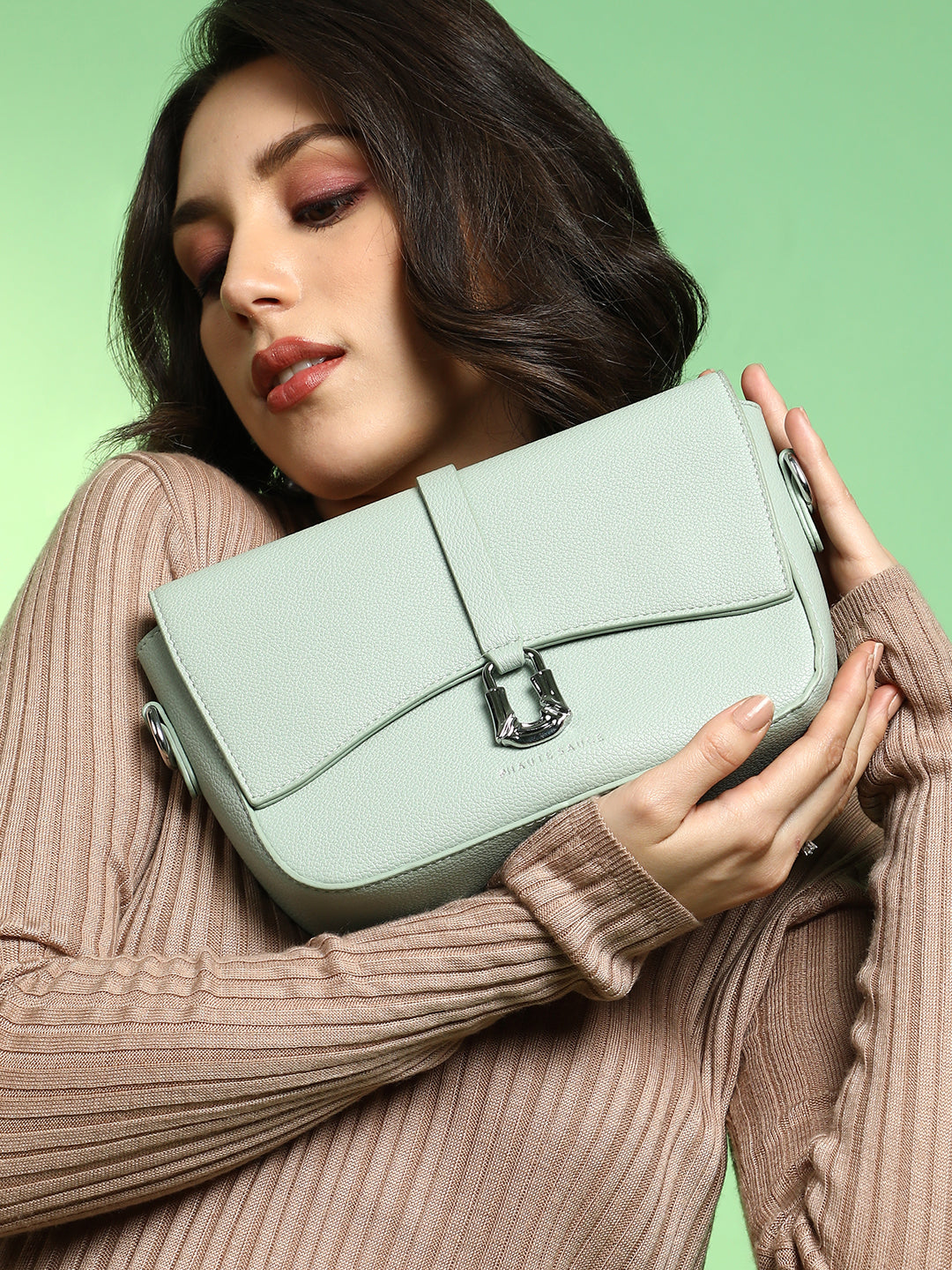 The Hanging Buckle Sling Bag - Pistachio Green