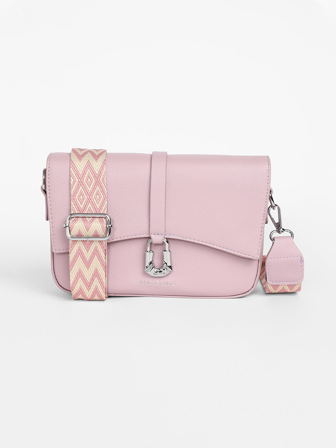 The Hanging Buckle Sling Bag - Nude Pink