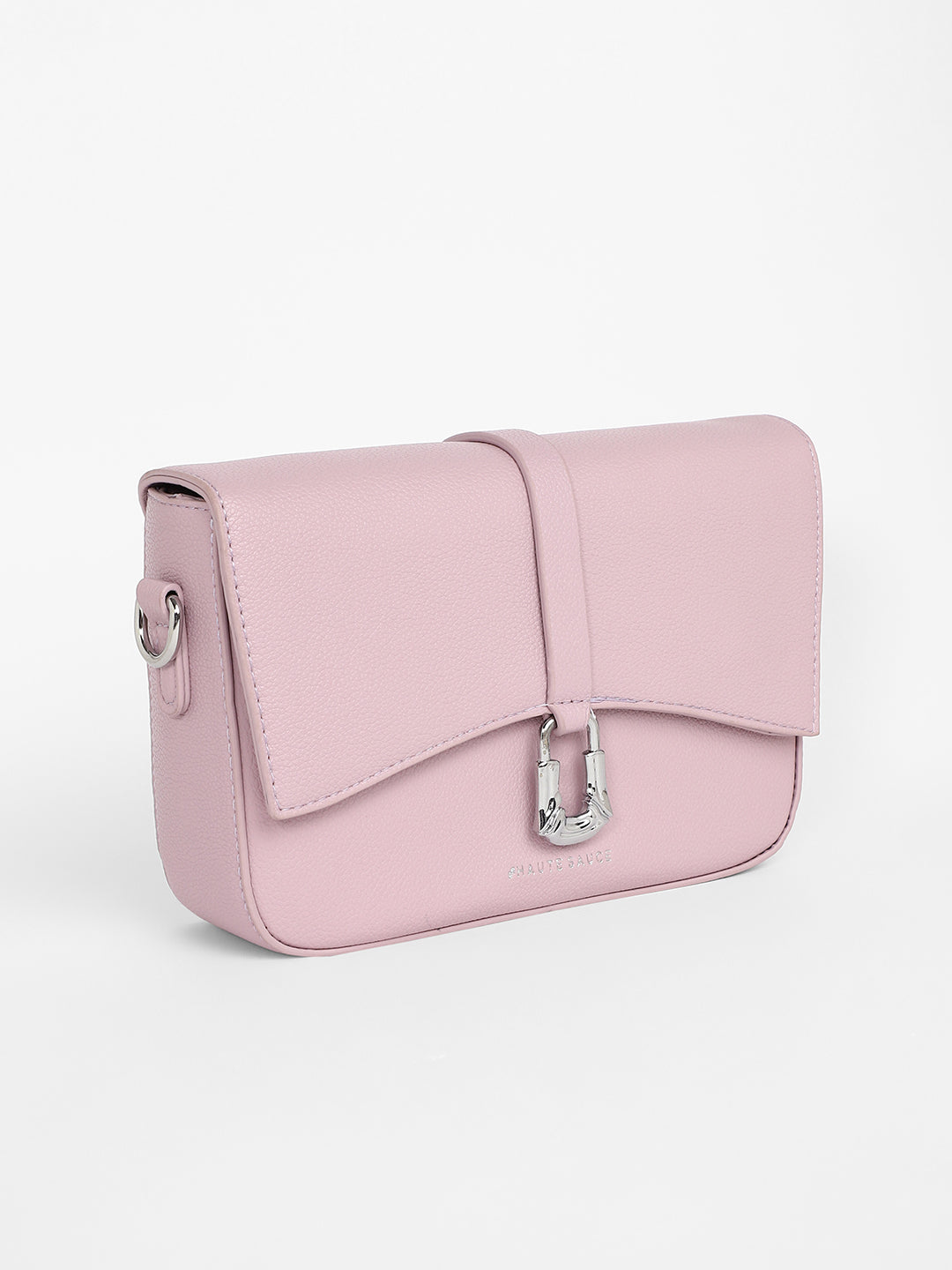 The Hanging Buckle Sling Bag - Nude Pink