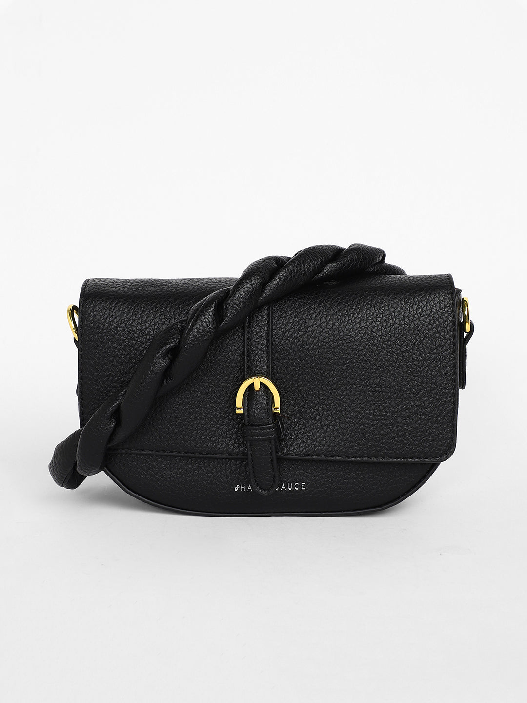 Women's The Tang-Buckle Shoulder Bag - Midnight Black