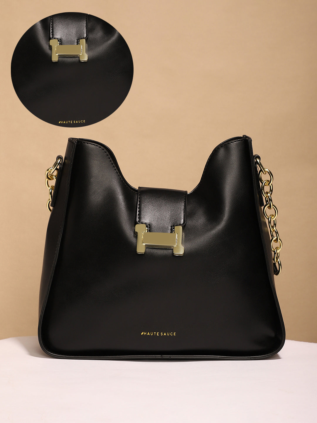 The Monogram Shoulder Bag - Midnight Black