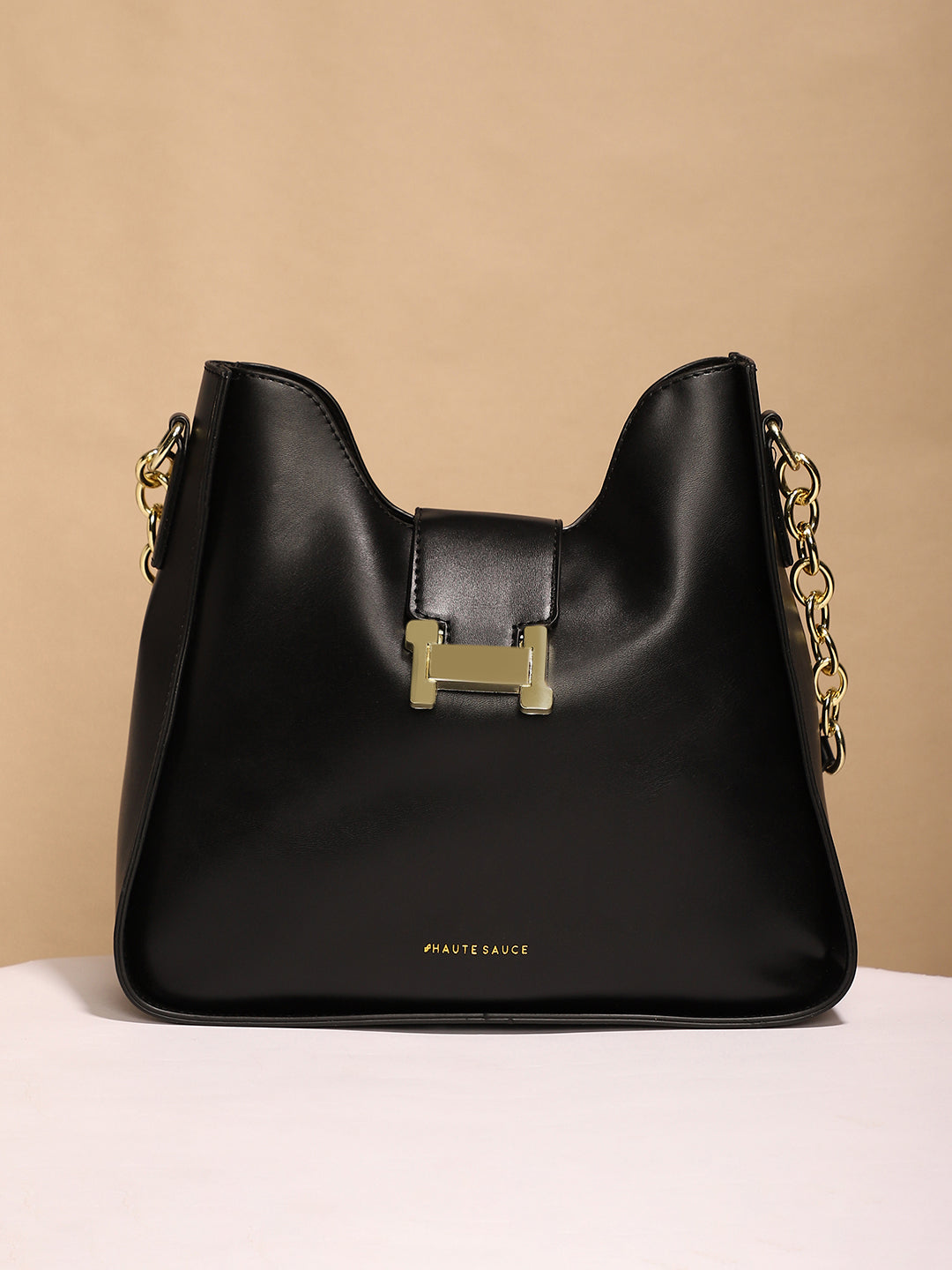 The Monogram Shoulder Bag - Midnight Black