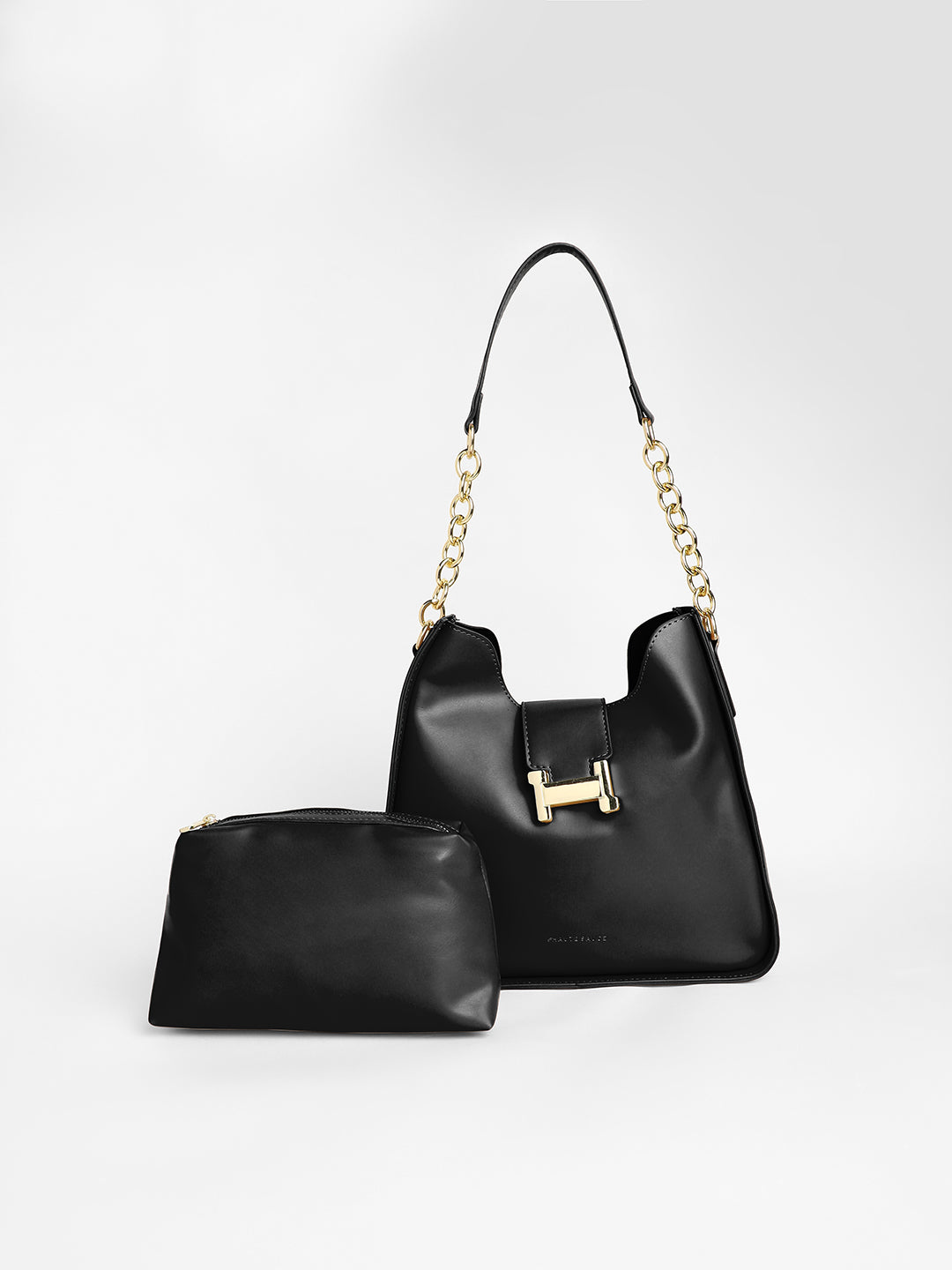 The Monogram Shoulder Bag - Midnight Black