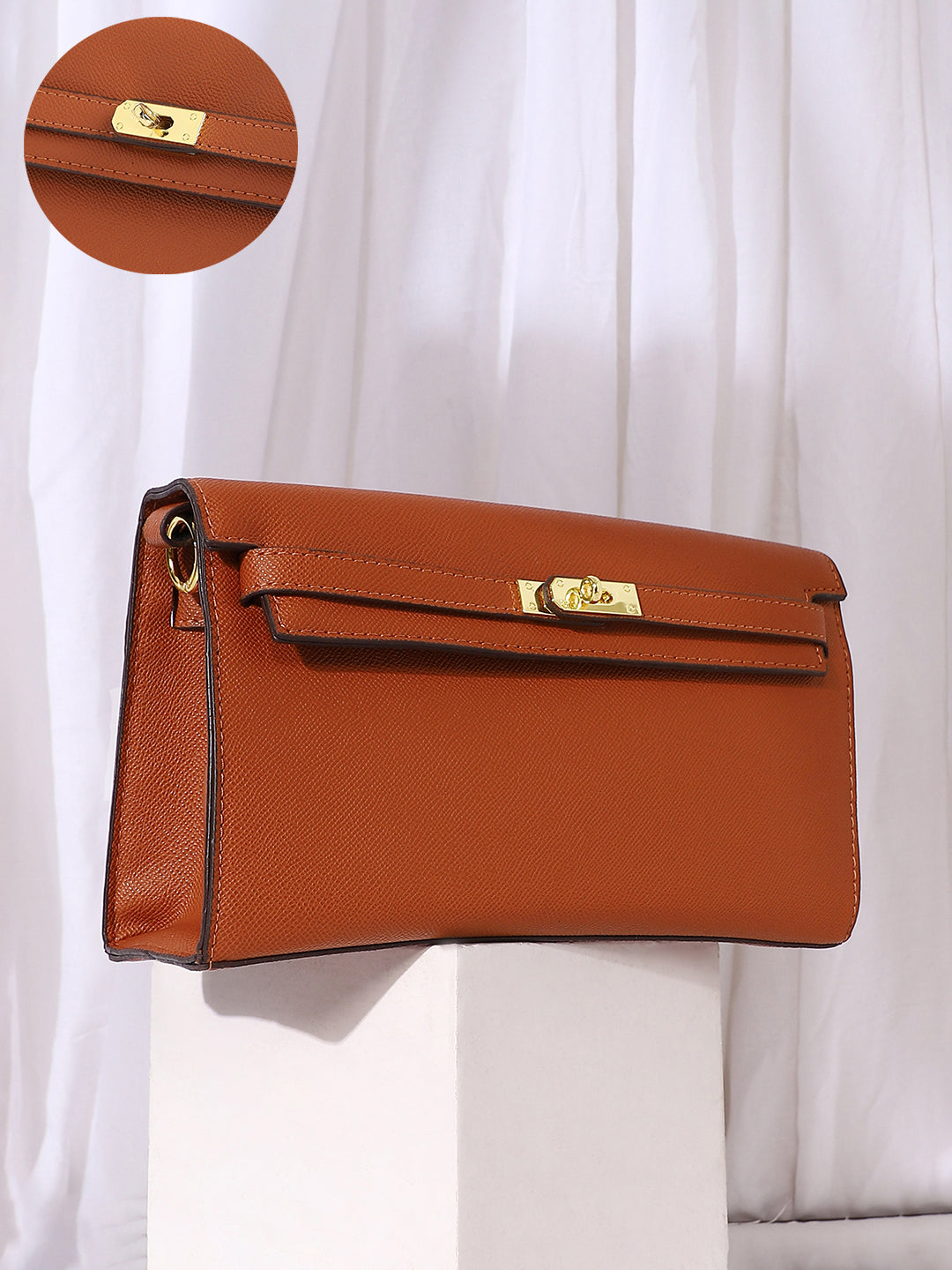 The Overlap Sling Bag - Terracotta Brown