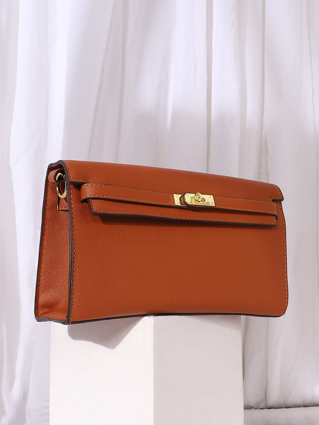 The Overlap Sling Bag - Terracotta Brown