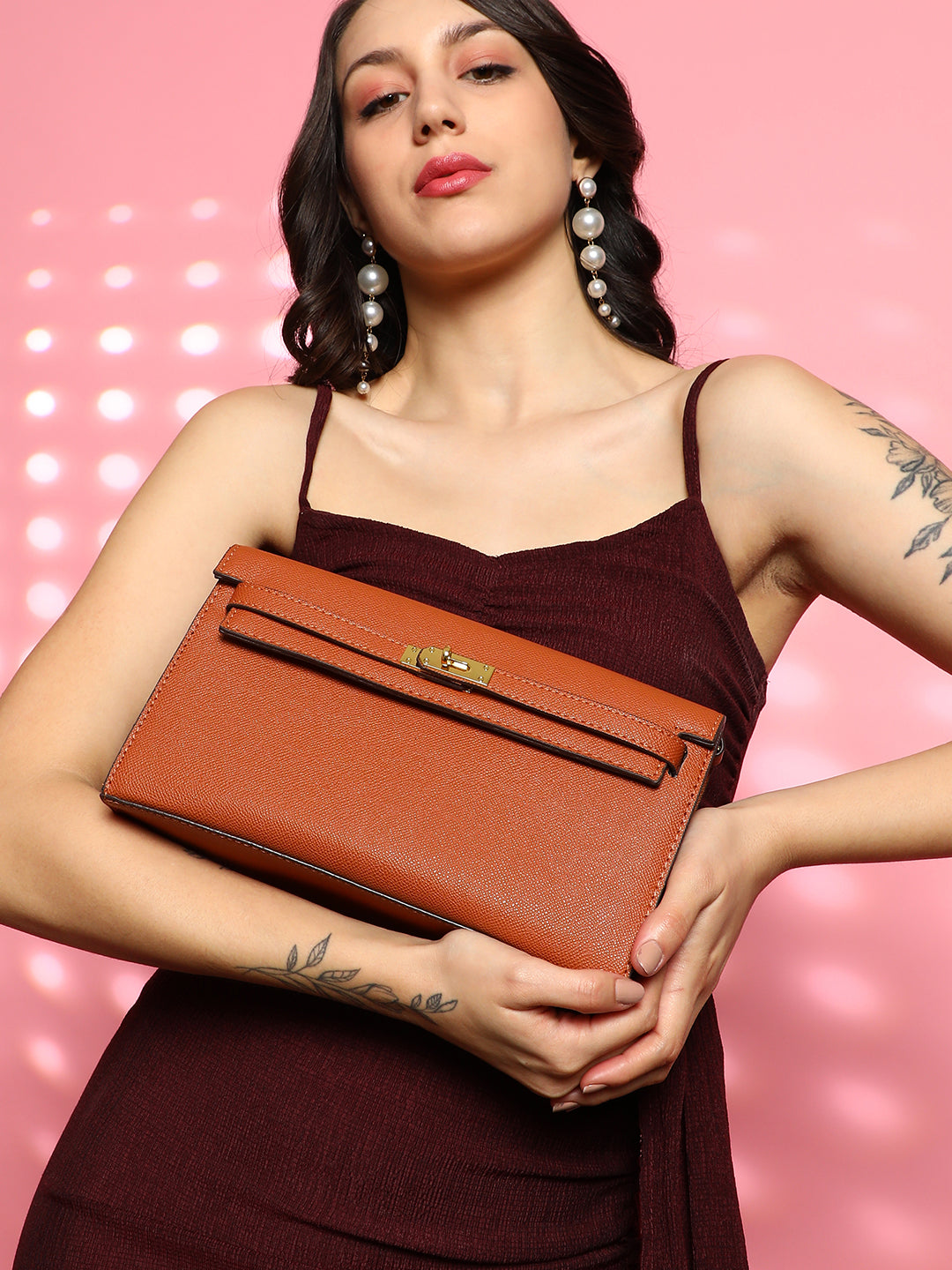 The Overlap Sling Bag - Terracotta Brown