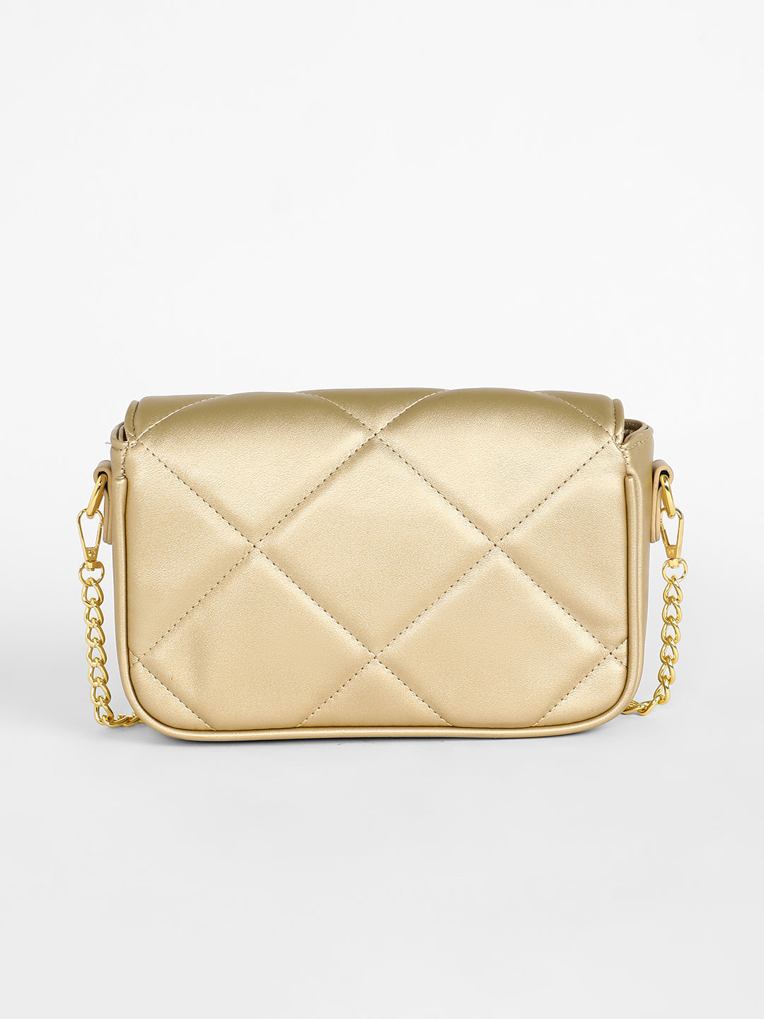 The Quilted Butterfly Shoulder Bag - Antique Gold