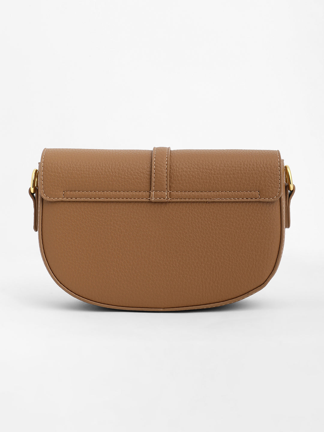 The Tang-Buckle Shoulder Bag - Tan Brown