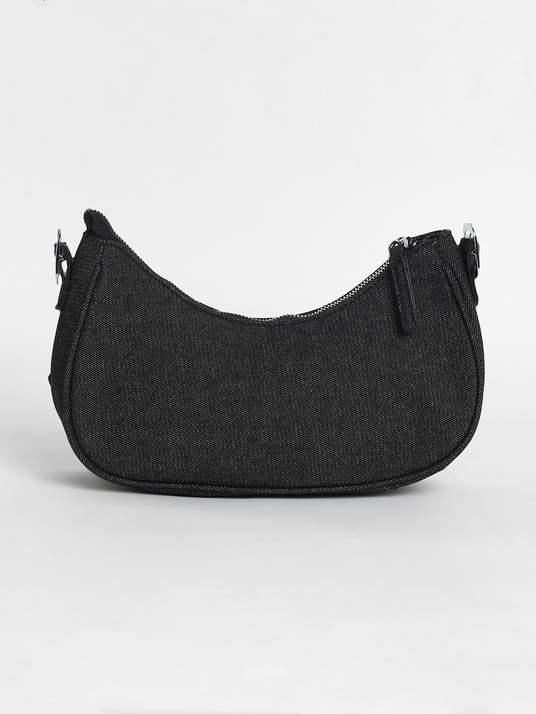 The Denim Shoulder Bag - Charcoal Black