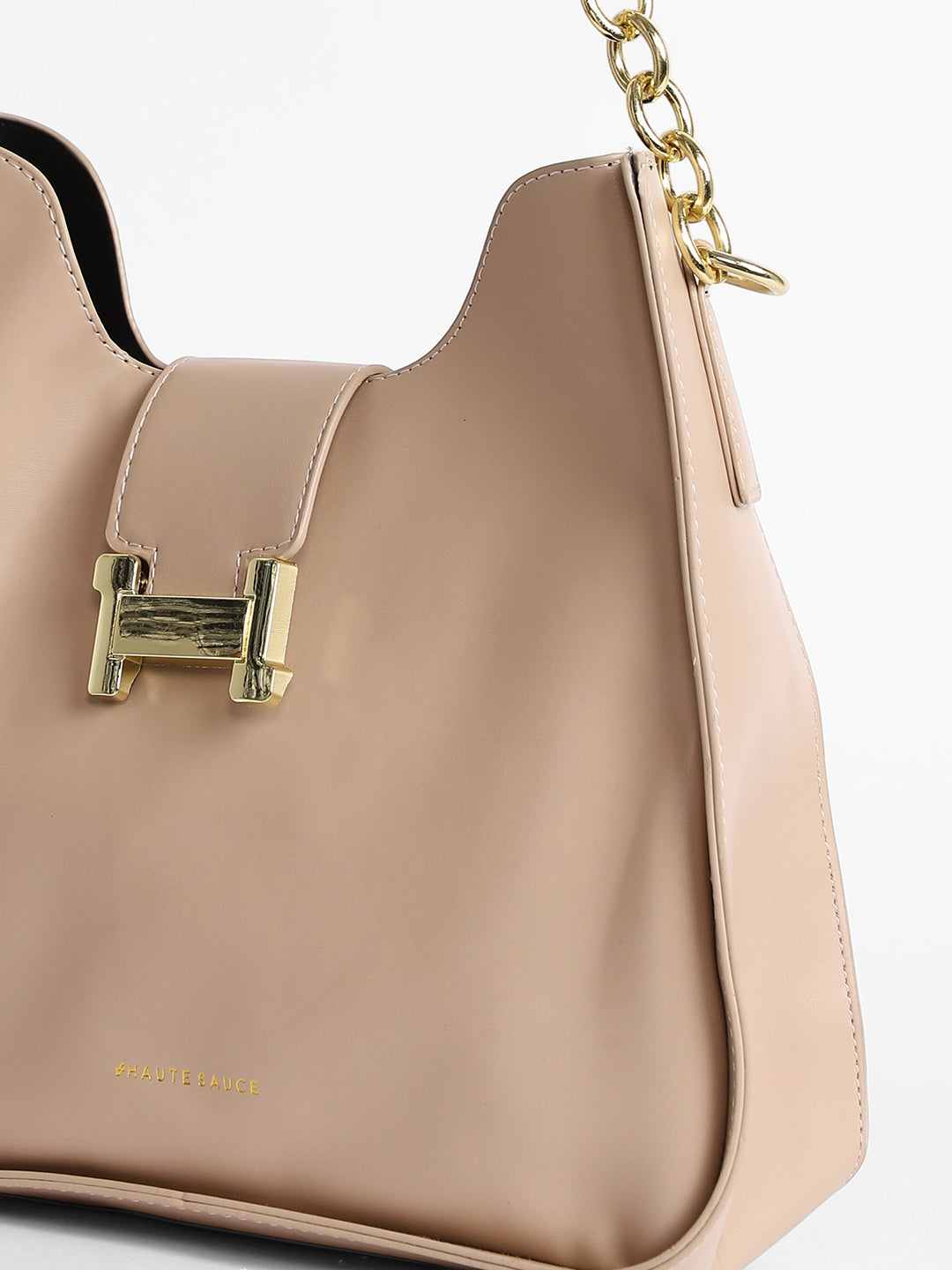 The Monogram Shoulder Bag - Light Beige