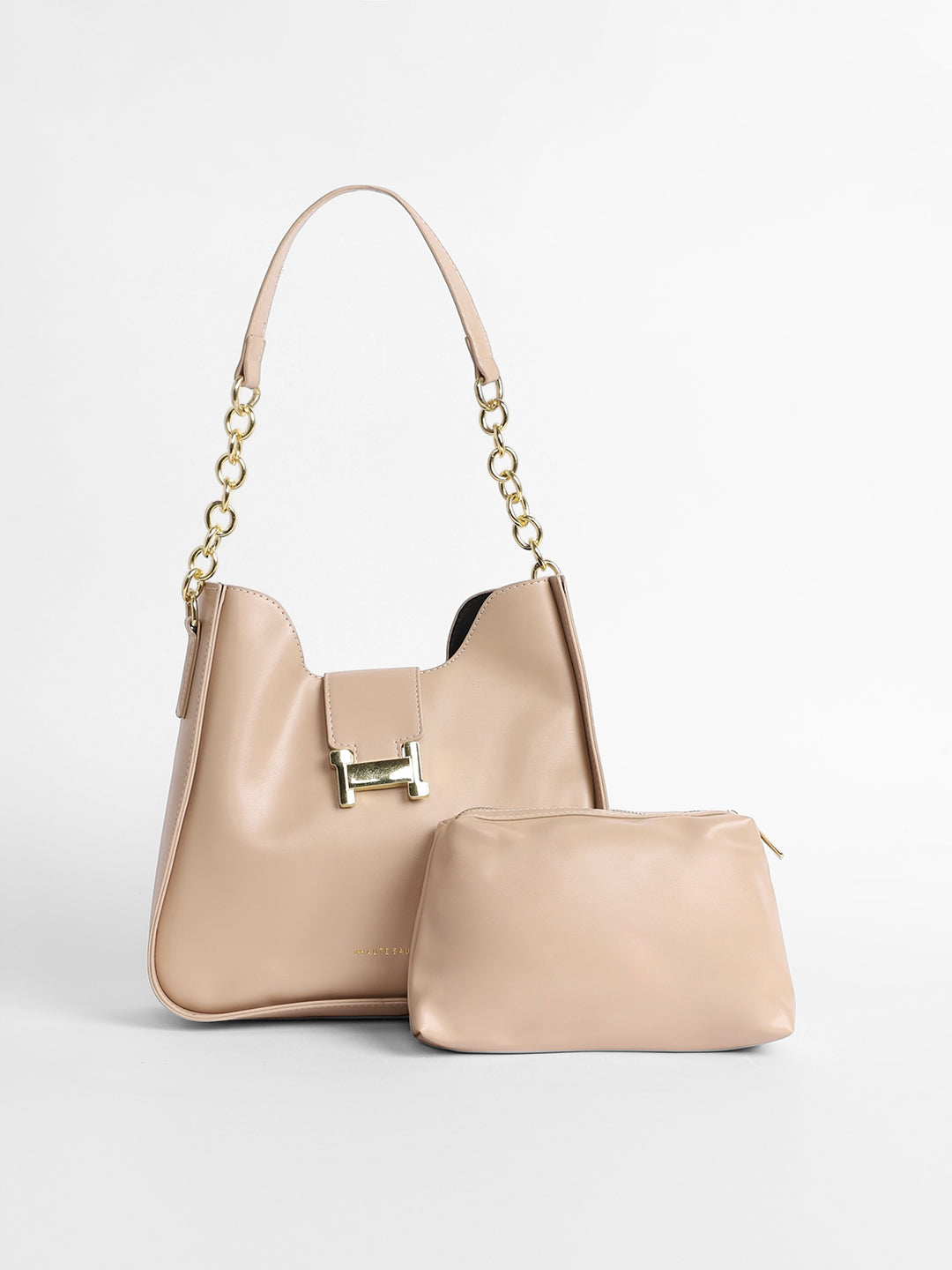 The Monogram Shoulder Bag - Light Beige