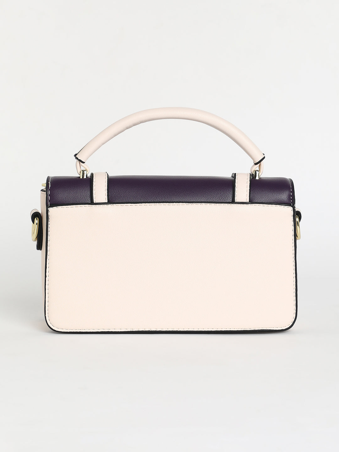 The Linea Hand Bag - Ivory White:Wine Red