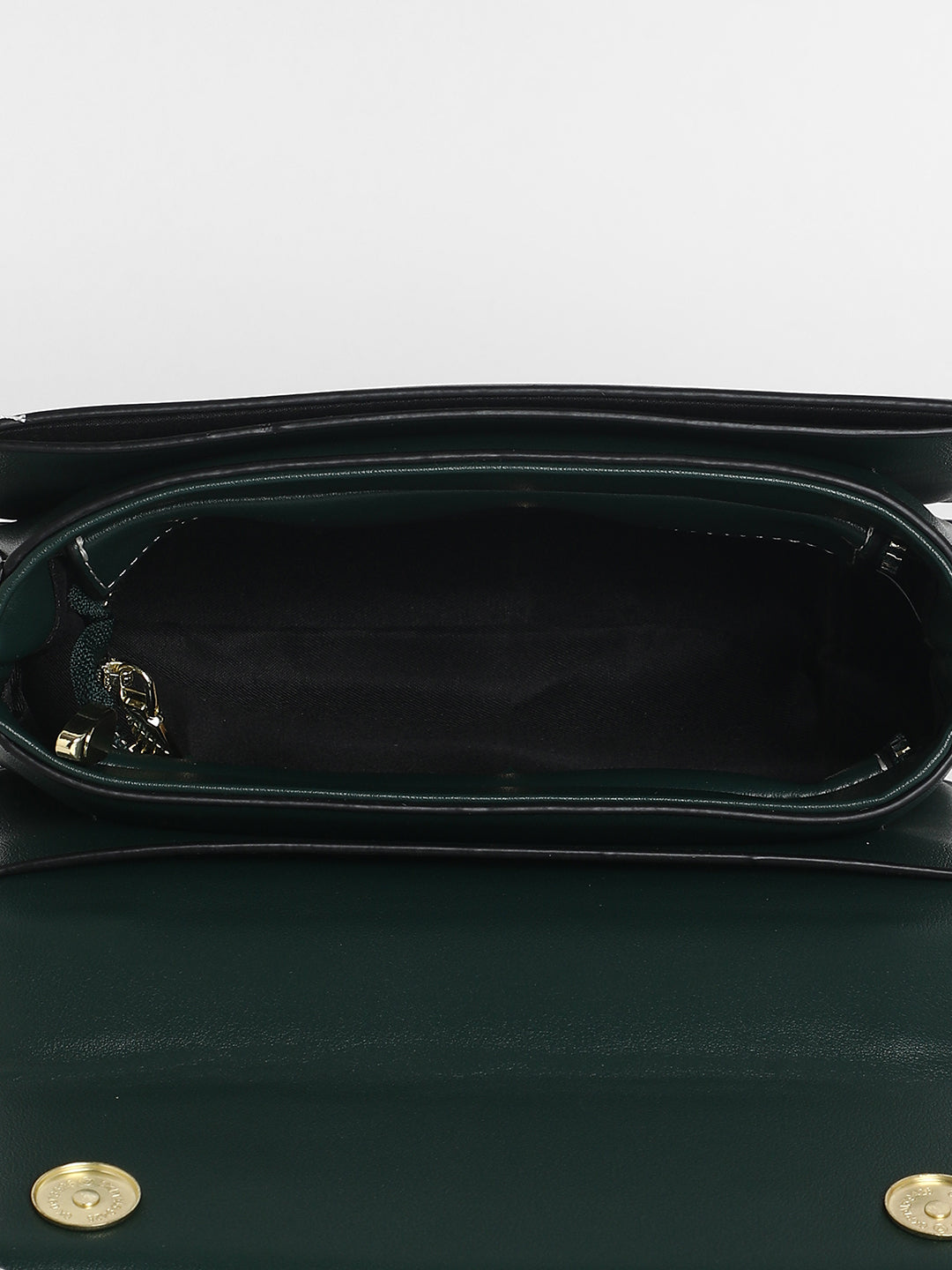 The Linea Hand Bag - Forest Green & Mocha Brown